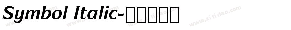 Symbol Italic字体转换